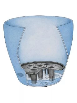 Viva Round Self-Watering Rolling Planter, 17.25” Diameter -Gardening Sales Store 39325 002