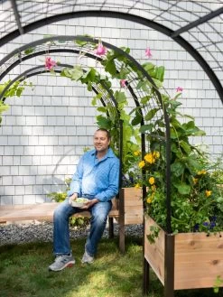 Cedar Bench Kit, Eco-Stained, 48" -Gardening Sales Store 3 4 crop 8612976 0965