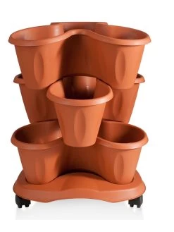 Trifoglio 3-Tier Planter On Wheels -Gardening Sales Store 3 4 crop 8613625 05V