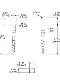 No-Dig Ground Screw For Mailpost -Gardening Sales Store 8587086 02V tif