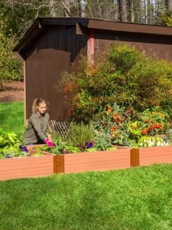 Classic Sienna Composite Raised Bed, 11" High With 2" Board -Gardening Sales Store 8588267 03V tif