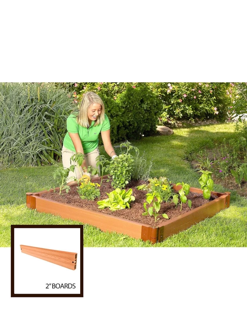Classic Sienna Composite Raised Bed, 5-1/2" High With 2" Boards 1 Classic Sienna Composite Raised Bed, 5-1/2" High With 2" Boards
