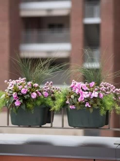 Self-Watering Saddle Railing Planter, 16" -Gardening Sales Store 8592175GR 2430 tif