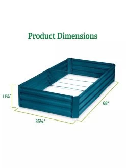 Demeter Corrugated Metal Raised Bed, 34" X 68" 10 Demeter Corrugated Metal Raised Bed, 34" X 68" -Gardening Sales Store 8594183 dims GSC