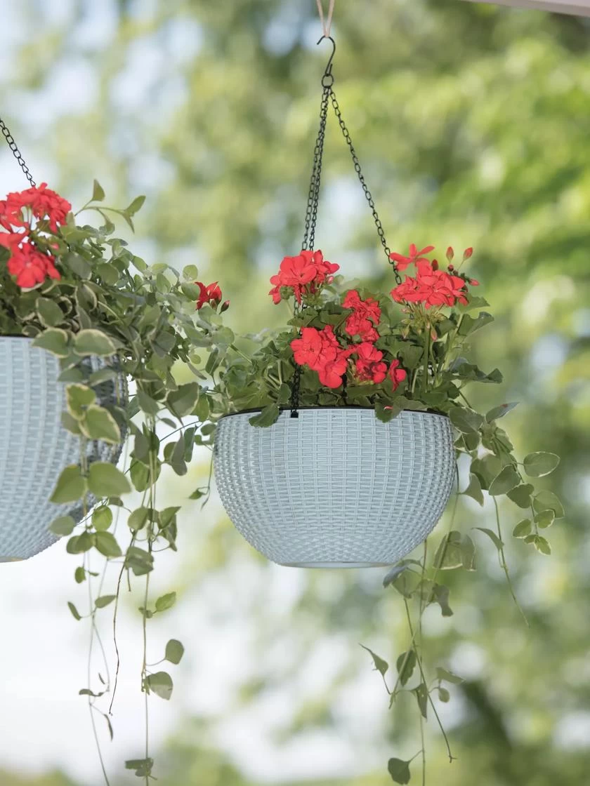 Weave Self-Watering Hanging Basket, 10" 1 Weave Self-Watering Hanging Basket, 10"