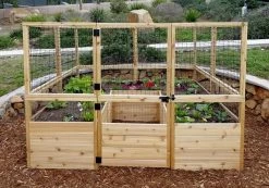 Garden In A Box Cedar Raised Bed With Deer Fence, 8' X 8' 6 Garden In A Box Cedar Raised Bed With Deer Fence, 8' X 8' -Gardening Sales Store 8595875 03V tif