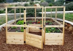Garden In A Box Cedar Raised Bed With Deer Fence, 8' X 8' 7 Garden In A Box Cedar Raised Bed With Deer Fence, 8' X 8' -Gardening Sales Store 8595875 06V tif