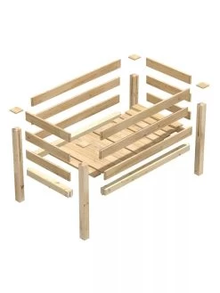 Elevated Cedar Garden Bed, 2' X 4' X 31" -Gardening Sales Store 8596147 09V 3 4