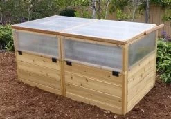 Garden In A Box Cedar Raised Bed With Greenhouse, 3' X 6' -Gardening Sales Store 8597082 04V tif