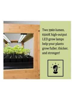 Low Bamboo LED Grow Light Garden -Gardening Sales Store 8597720 2