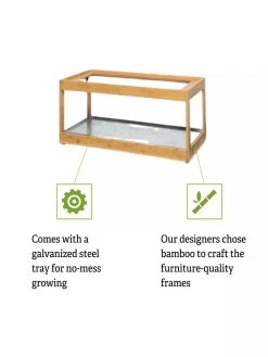 Low Bamboo LED Grow Light Garden -Gardening Sales Store 8597720 5