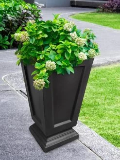 Kensington Self-Watering Tall Patio Planter, 25" -Gardening Sales Store 8598549 01V tif
