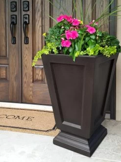 Kensington Self-Watering Tall Patio Planter, 25" -Gardening Sales Store 8598549 03V tif