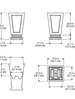 Kensington Self-Watering Tall Patio Planter, 25" -Gardening Sales Store 8598549 07V tif