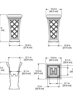 Carolina Self-Watering Tall Planter, 28" -Gardening Sales Store 8598645 11V tif