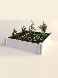Raised Garden Bed With Grow Grid, 4' X 4' 5 Raised Garden Bed With Grow Grid, 4' X 4' -Gardening Sales Store 8599291 02V