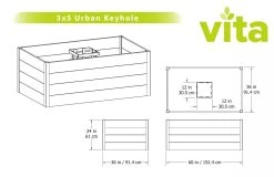 Urban Keyhole Garden 3' X 5' -Gardening Sales Store 8599297 05V tif