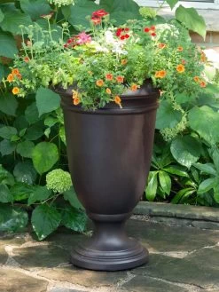 Ellington Self-Watering Urn Planter, 24" -Gardening Sales Store 8600110 02V tif