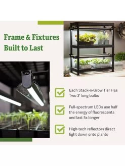 LED Stack-n-Grow Lights - 2-Tier System 10 LED Stack-n-Grow Lights - 2-Tier System -Gardening Sales Store 8608906 7