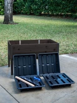 Self-Watering Eco-Stained Elevated Planter Box, 2' X 4' -Gardening Sales Store 8608964 6001 tif