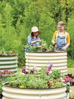Birdies™ Round Metal Raised Bed, Tall -Gardening Sales Store 8609152 7563 tif
