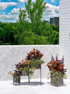 Galvanized Grow Bag Triple Planters With Stand 11 Galvanized Grow Bag Triple Planters With Stand -Gardening Sales Store 8609180 0344 tif