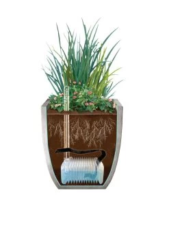 Self-Watering LavaStone® Modern Square -Gardening Sales Store 8610250 SWInsert art 8inSq tif 2