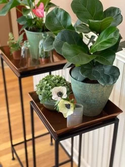 Square Nesting Plant Stands With Trays, Set Of 2 8 Square Nesting Plant Stands With Trays, Set Of 2 -Gardening Sales Store 8611014 3651 tif