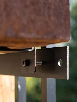 Veradek Metallic Series Corten Steel Railing Planters -Gardening Sales Store 8611611 02v