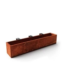 Veradek Metallic Series Corten Steel Railing Planters -Gardening Sales Store 8611614 04v