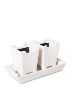 Stoneware Self-Watering Windowsill Planters, Set Of 2 8 Stoneware Self-Watering Windowsill Planters, Set Of 2 -Gardening Sales Store 8611890 5658 tif