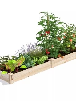Pine Raised Garden Bed, 2' X 8' -Gardening Sales Store 8612243 02V jpg