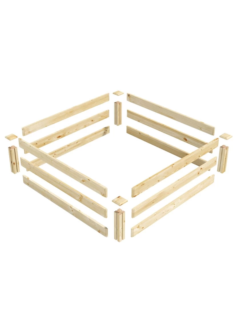 Pine Raised Garden Beds, 4'x4' 6 Pine Raised Garden Beds, 4'x4' - Image 6