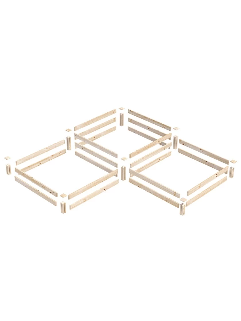 2-Tier Pine Raised Garden Bed, 4'x12' 3 2-Tier Pine Raised Garden Bed, 4'x12' - Image 3