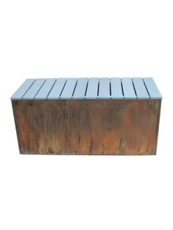 Nice Corten Trough Planters With Bench Top -Gardening Sales Store 8612399 01v