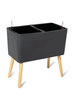 Ava Self-Watering Rectangular Planter -Gardening Sales Store 8612691 217 ava self watering rectangular planter gray