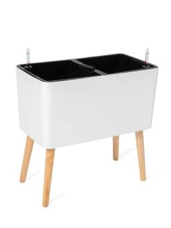 Ava Self-Watering Rectangular Planter -Gardening Sales Store 8612691 218 ava self watering rectangular planter white