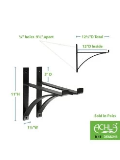 Achla Designs Rockwood Brackets, Set Of 2 -Gardening Sales Store 8612917 02v