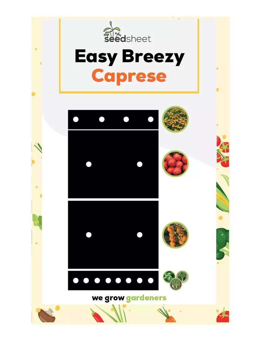 SeedSheets Organic Vegetable Garden, Easy Breezy Caprese, 4' X 8' 1 SeedSheets Organic Vegetable Garden, Easy Breezy Caprese, 4' X 8'