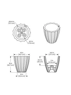 Sedona Round Planter, 18" Diameter 8 Sedona Round Planter, 18" Diameter -Gardening Sales Store 8613526 07V 3 4