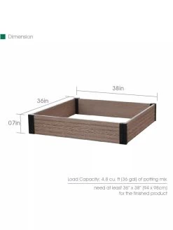 Essential Raised Garden Bed -Gardening Sales Store 8614253 03V 3 4