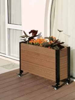 Mobile Deep Trough Planter -Gardening Sales Store 8614263 04V