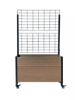 Mobile Deep Trough Planter With Trellis 8 Mobile Deep Trough Planter With Trellis -Gardening Sales Store 8614265 02V