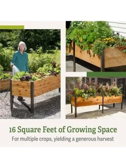 Self-Watering Elevated Planter Box, 2' X 8' -Gardening Sales Store b00eow8fhu raisedbed feature 2